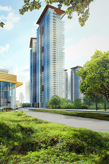 The lots have an approved building plan for two 44-floor residential towers, while a 43-floor residential tower has already been completed, and another one is under construction.