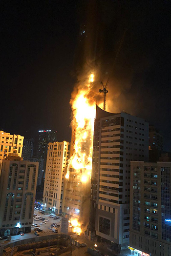 No casualties have been reported as a result of the blaze in the 49-story residential building.