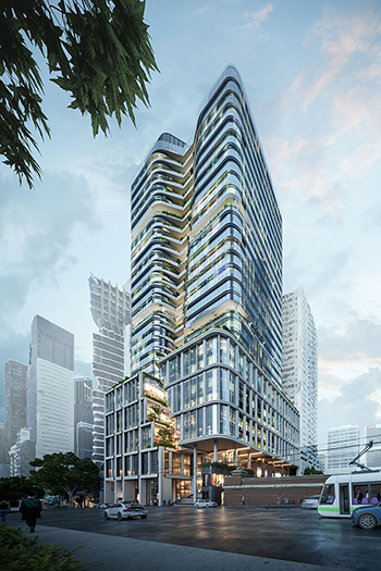 Flexible floor plates facilitate interconnection and collaboration for the 31-story office tower.