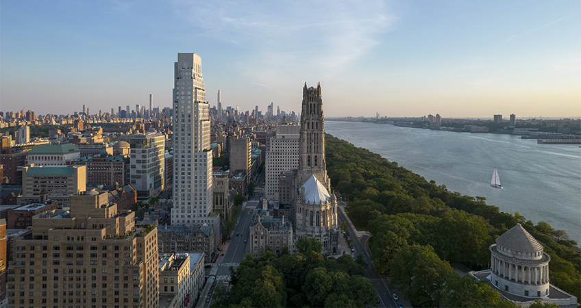 Claremont Hall is adjacent to the Columbia College Campus and will contain space for classrooms, academic offices, and faculty-designated apartments. Image credit: BINYAN Studios