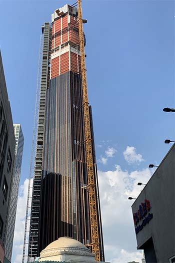 Photo of the Brooklyn Tower taken late August, 2021, before it structurally topped out. Photo credit: GrissJr, CC BY-SA 4.0 <https://creativecommons.org/licenses/by-sa/4.0>, via Wikimedia Commons